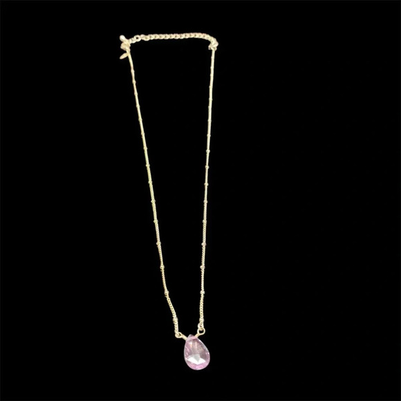 Avon silvertone purple pendant necklace adjustable 21” length - Picture 1 of 4